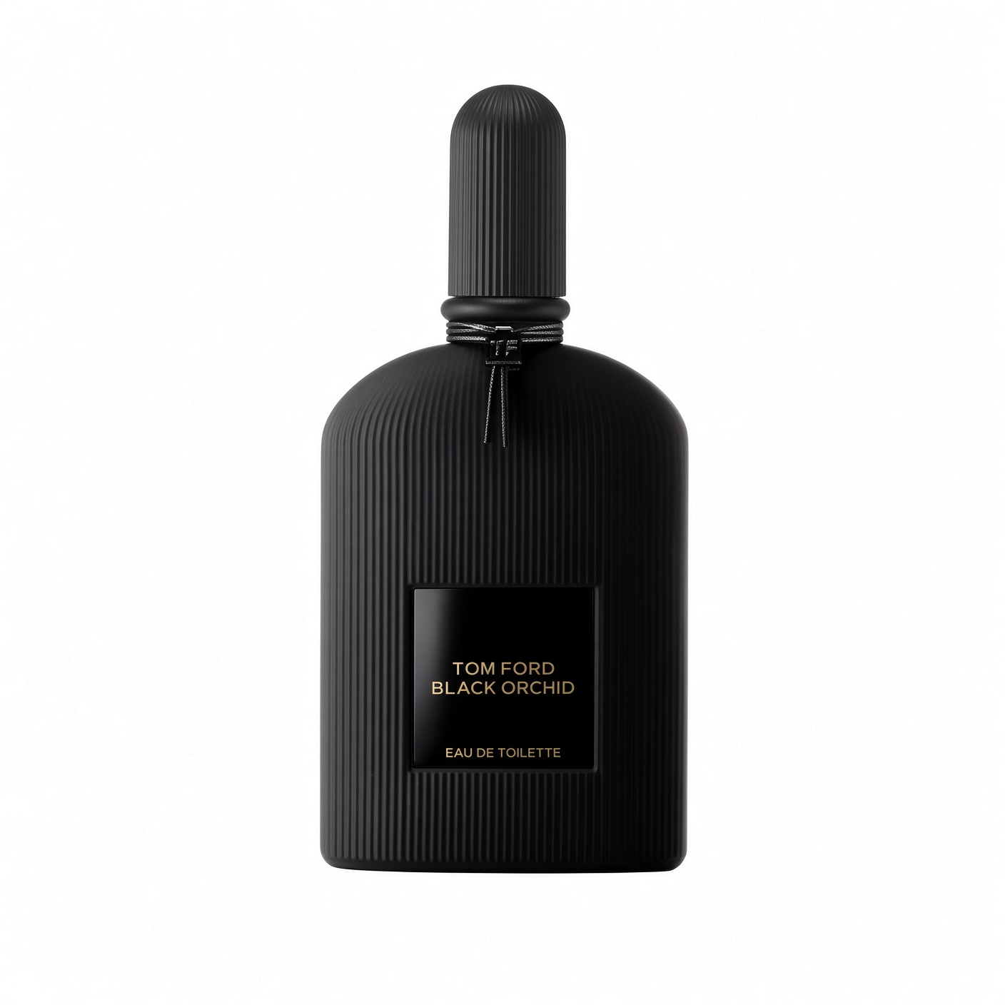 Tom Ford Black Orchid Eau de Toilette matte zwarte fles met gouden tekst op witte achtergrond