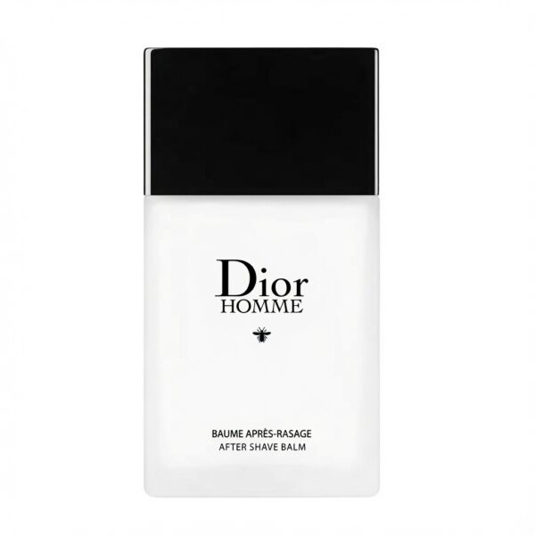 Dior Homme After Shave Balm witte fles met zwarte dop op witte achtergrond