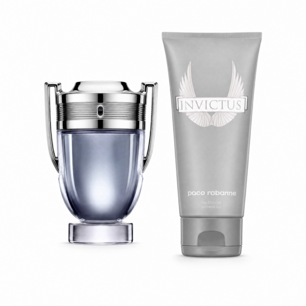 Rabanne Invictus Eau de Toilette 100 ml + Shower Gel for Body & Hair 100 ml - heren parfum geschenkset