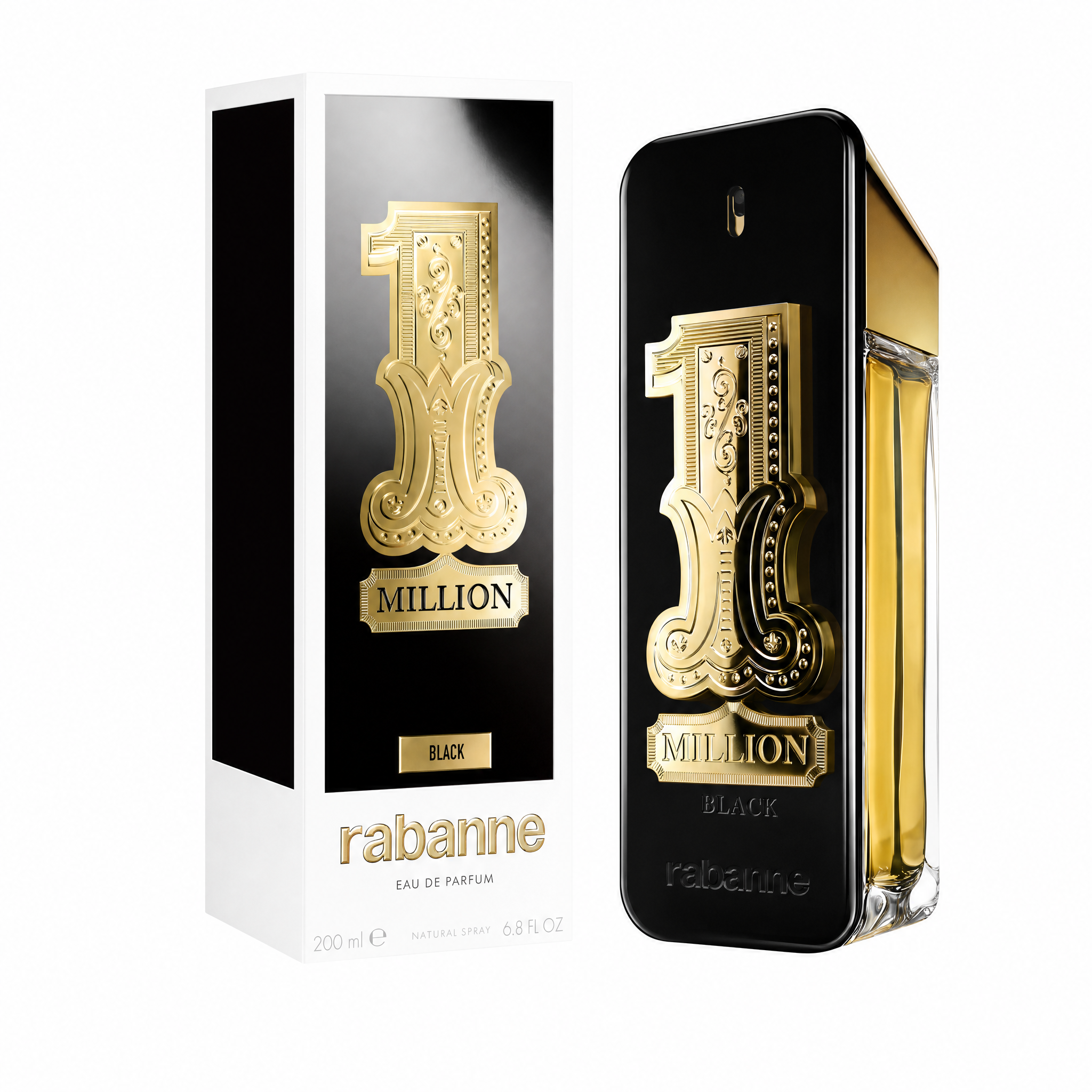 paco rabanne 1 million black eau de parfum 200 ml - Afbeelding 2