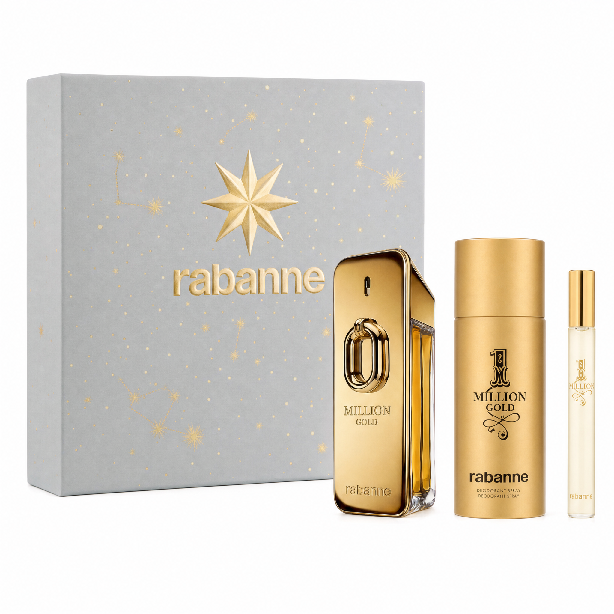 Rabanne Million Gold EDP Intense 100 ml + EDT MINI 1 Milion 10 ml + DEO VAPO 150 ml - Afbeelding 2