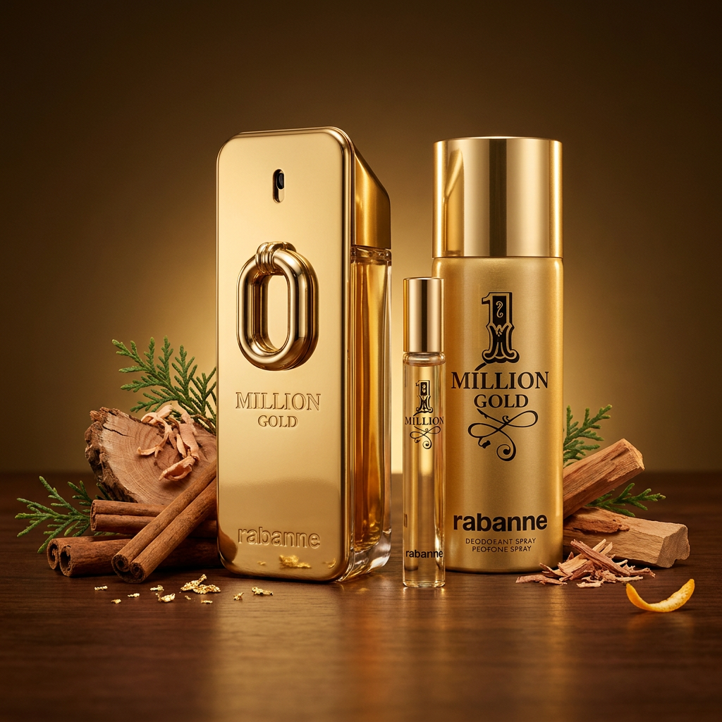 Rabanne Million Gold EDP Intense 100 ml + EDT MINI 1 Milion 10 ml + DEO VAPO 150 ml - Afbeelding 3