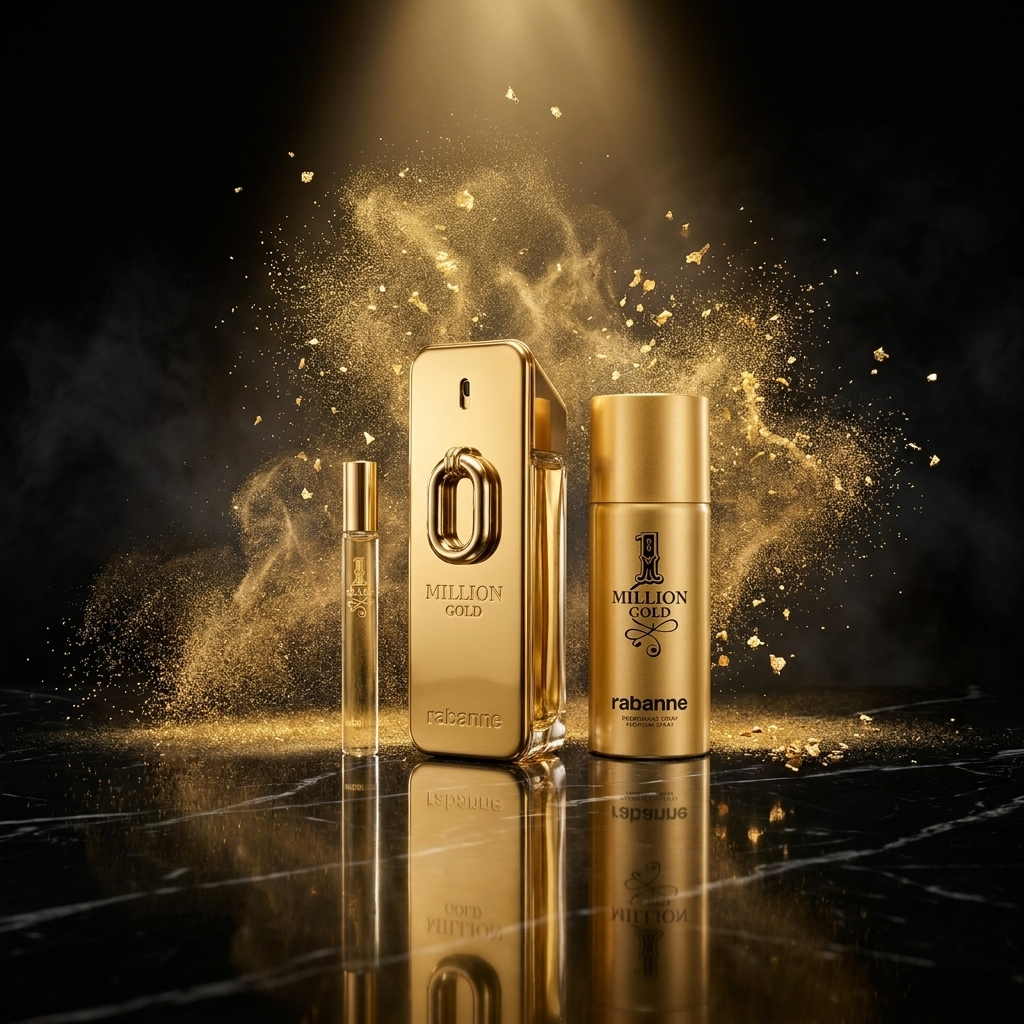 Rabanne Million Gold EDP Intense 100 ml + EDT MINI 1 Milion 10 ml + DEO VAPO 150 ml - Afbeelding 4