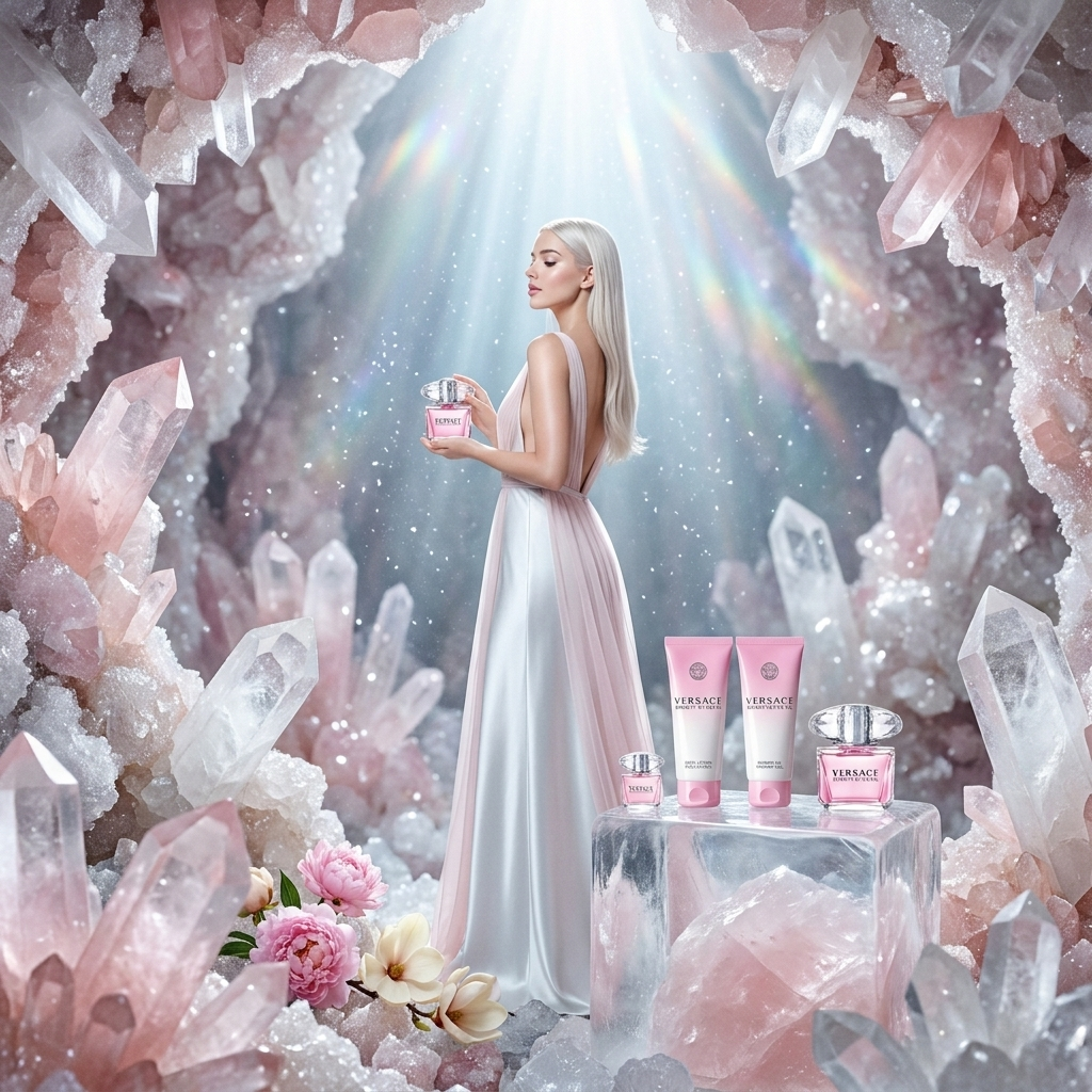 VERSACE BRIGHT CRYSTAL SET Eau De Toilet 90 ML + B/L 100 ML + S/G 100 ML + MINI - Afbeelding 5