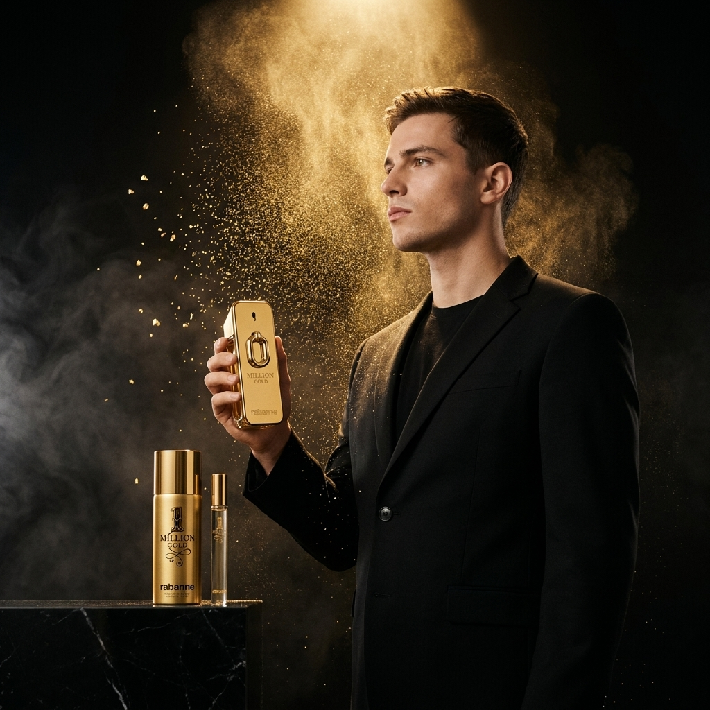 Rabanne Million Gold EDP Intense 100 ml + EDT MINI 1 Milion 10 ml + DEO VAPO 150 ml - Afbeelding 5
